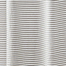 72-inch Grey and White Stripes Cotton Shower Curtain with Tassels