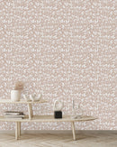 Contemporary Beige Leaves Wallpaper Chic