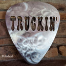 Grateful Dead Truckin' Guitar Pick Metal Art