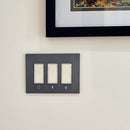 CleanPlate Wall Plate in Designer Grey for Rocker Switches