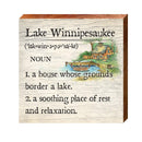 Lake Winnipesaukee Definition | Wall Art Print on Real Wood