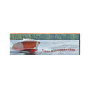 Lake Winnipesaukee Speed Boat | Wall Art Print on Real Wood