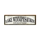 Lake Winnipesaukee New Hampshire Sign | Wall Art Print on Real Wood
