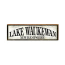 Lake Waukewan New Hampshire Sign | Wall Art Print on Real Wood