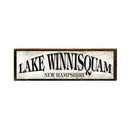 Lake Winnisquam New Hampshire Sign | Wall Art Print on Real Wood