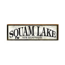 Squam Lake New Hampshire Sign | Wall Art Print on Real Wood