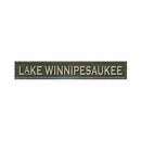 Lake Winnipesaukee Green Sign | Wall Art Print on Real Wood