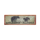 Welcome to Alaska Bears | Wall Art Print on Real Wood