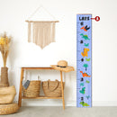Customizable Family Growth Chart | Dinosaurs Sign | Wall Art Print on Real Wood