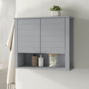 Gray 2 Door Wall Mounted Bathroom Storage Cabinet