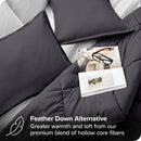 Queen Size All Season Super Soft Down Alternative Comforter Set Grey