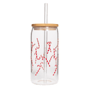 Candy Cane Can Glass - 17 oz