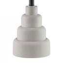 Small Grey Desk Light Table Lamp with White Fabric Shade for Bedside Nightstand