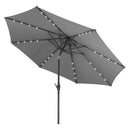 Ainfox 10ft Solar Patio Umbrella Outdoor Umbrella Market Umbrella for Backyard Deck Poolside With 32 LED Lights