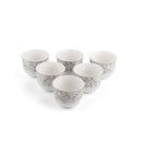 Classy Harir - Arabic Coffee Cups - Grey & Silver