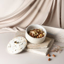 Classy Harir - Decorative Small Canister/Server - Beige & Gold