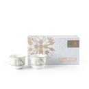 Amal - Arabic Coffee cups (6-Pc) - Grey & Silver