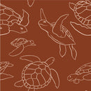 Brown Wallpaper with Turtles