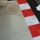 Garage Tile - <b>RED</b> - Interlocking PP Flooring - High End Polypropylene | 100% Recyclable | DECKO <b>DURANTE</b> (15.8" x 15.8" x  0.7" tile)