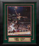 Gary Payton in Action Seattle SuperSonics Autographed 8" x 10" Framed Basketball Photo