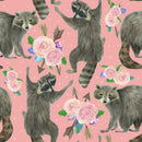 Raccoon with Roses Wallpaper