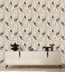 Vintage Wallpaper with Birds