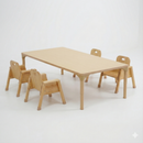 Rectangular Adjustable Kids Table – 13" to 17" Height | Toddler & Preschool Classroom Activity Table