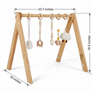 Lilac Wooden Baby Gym | Montessori Infant Play Gym with Hanging Toys