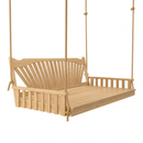 Keystone Amish Co. 5 Foot Sunburst Red Cedar Swing Bed, Unfinished