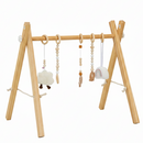 Lilac Wooden Baby Gym | Montessori Infant Play Gym with Hanging Toys