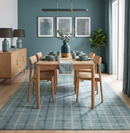 Modern 8x10 Hand Made striped silver and Gray Blended Wool Area Rug
