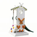 Aloe Wooden Outdoor Playhouse – Slide, Water Wheel Station & Steering Wheel for Toddlers