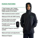 The Huakai Travel Rain Jacket - Black