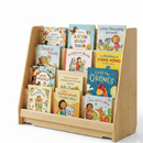 Wooden Classroom Bookshelf – 4 Tier Front-Facing Display | 32" H x 36.5" W x 14.5" D