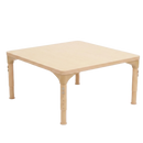 Square Adjustable Kids Table – 13" to 17" Height | Preschool & Toddler Activity Table for Classrooms & Daycares