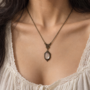 Bronze Magnifying Glass Pendant Necklace