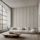 Ojai Stripe Wallpaper - Neutral Linen Texture Striped Wall Covering