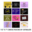 GetBullish Return to the Forest Canvas Zipper Pouch 9.5" x 7" | Cosmetics Bag or Pencil Case