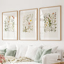 Watercolor Wildflower Floral Nursery Wall Art Set