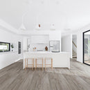 SPC Vinyl Rigid Core 7" Width 60" RL, 6mm Thick, 1.5mm IXPE Gilded Slate Amare Floors - Mazzia Collection Product shoot Kitchen view 