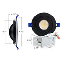 LED Canless Recessed Light 4 inch Gimbal 5CCT Dimmable Adjustable Directional Retrofit Eyeball Lighting with Jbox ETL Rated