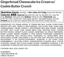 Gingerbread Cheesecake Ice Cream | Pack of 4 | One Pint | Shipping Included | eCreamery