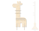 Unfinished Wood Giraffe Standing Peg Board  | Standing Wood Peg Board | 1/2" & 1/4" Thick Wood | up to 40"