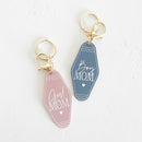 Boy Mom Retro Motel Keychain