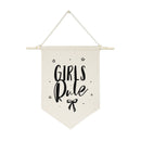 Girls Rule Hanging Wall Banner