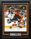 Claude Giroux Hits Sidney Crosby Philadelphia Flyers 2012 NHL Hockey Playoffs Framed Photo