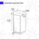 Italian Carrara Side Table