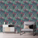 Stylish Pink Flowers on Dark Wallpaper Fashionable Select