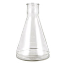 Glass Beaker Vase Trio Set | With Wood Tray