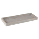 Glass Beaker Vase Trio Set | With Wood Tray